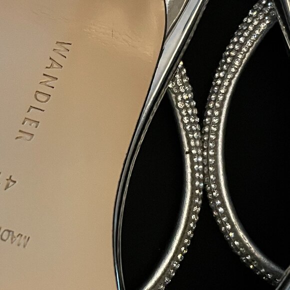 Authentic. Wangler Julio Strass Silver Sandal: Size 41 - Picture 8 of 11